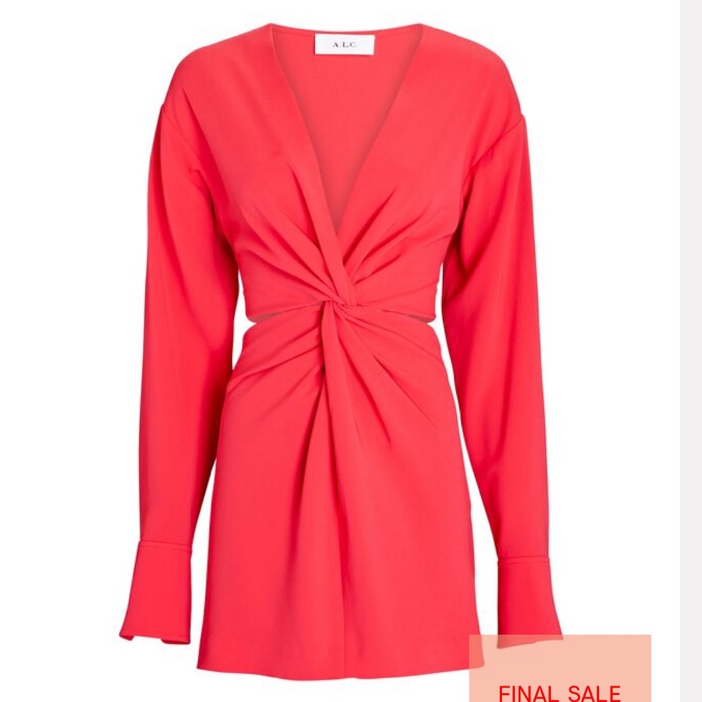 A.L.C. Red Twist Front Dress